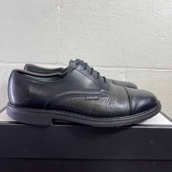 MEPHISTO Melchior Oxfords Black Leather Dress Shoes Goodyear Welt Men's 10 US